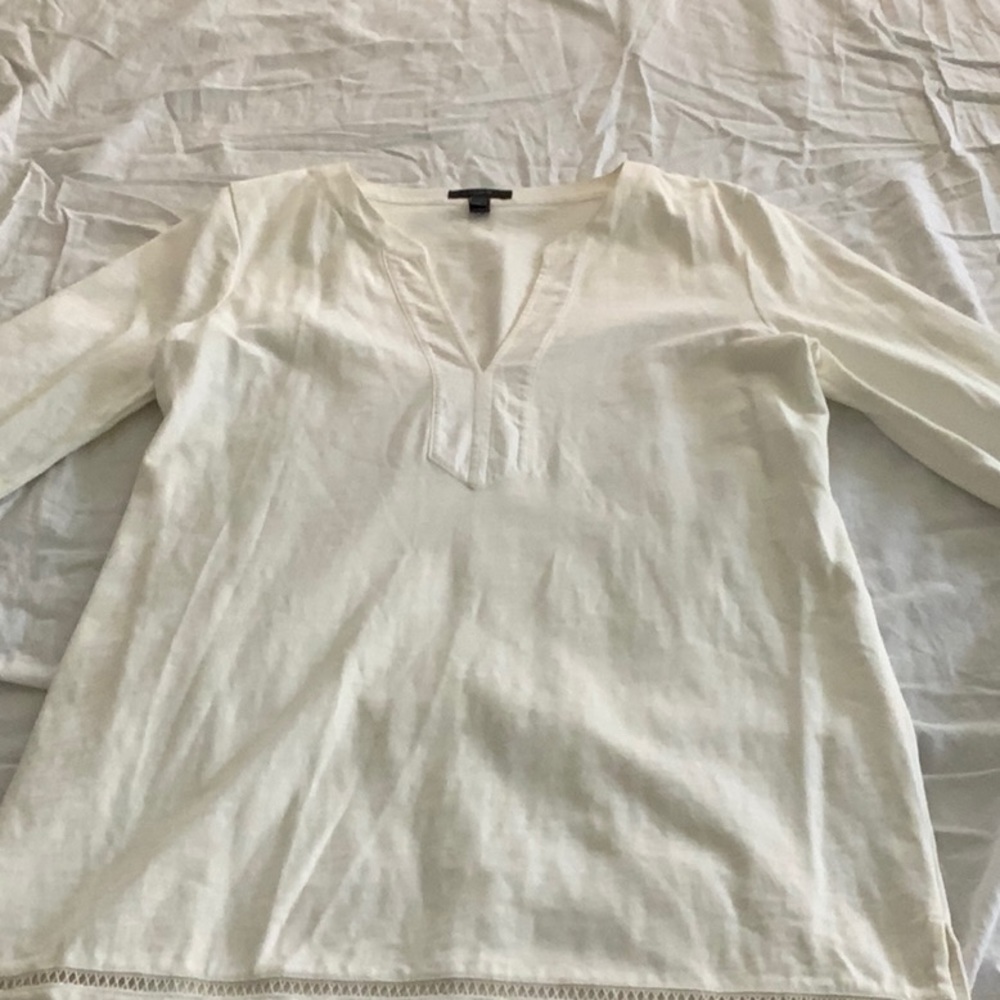 Ivory mumu dress with eyelet edge detailing